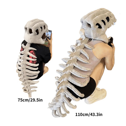 DinoRoar™ Plush Headgear: Cozy Skeleton Fun 🦖