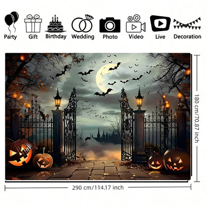 1pc country old house banner, suitable for Halloween parties, indoor and outdoor decoration, theme parties, anniversaries.