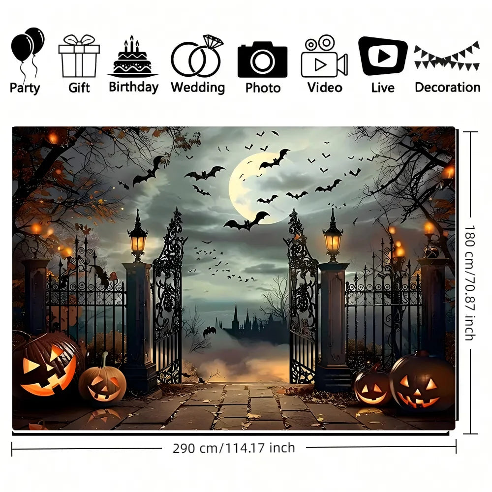 1pc country old house banner, suitable for Halloween parties, indoor and outdoor decoration, theme parties, anniversaries.