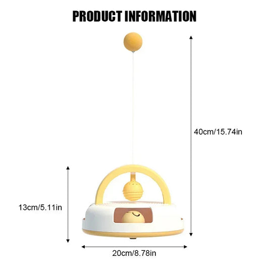 Gravity Table Tennis Cat Toy with Catnip Ball for Self-stimulation Cat Turntable Pet Supplies Cat Toy Toys Cats Items Products Sunnymelody Store