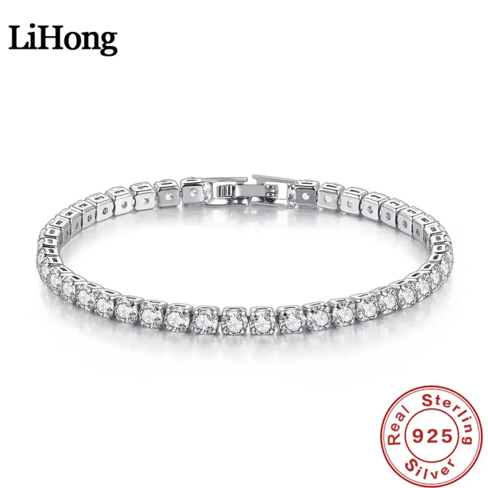 View details for Lihong S925 Sterling Silver Bracelet Zirconia Tennis Ball Women