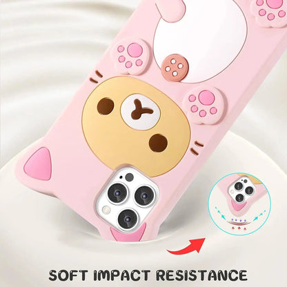 Rilakkuma Cat Bear For iPhone 16 15 14 13 12 11 Pro Max Xs XR 6 7 8 AliExpress