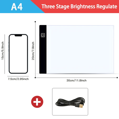 A4 Led Drawing Copy Board Kids Toy To Draw Tablet 3 Level Dimmable AliExpress