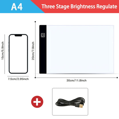 A4 Led Drawing Copy Board Kids Toy To Draw Tablet 3 Level Dimmable AliExpress