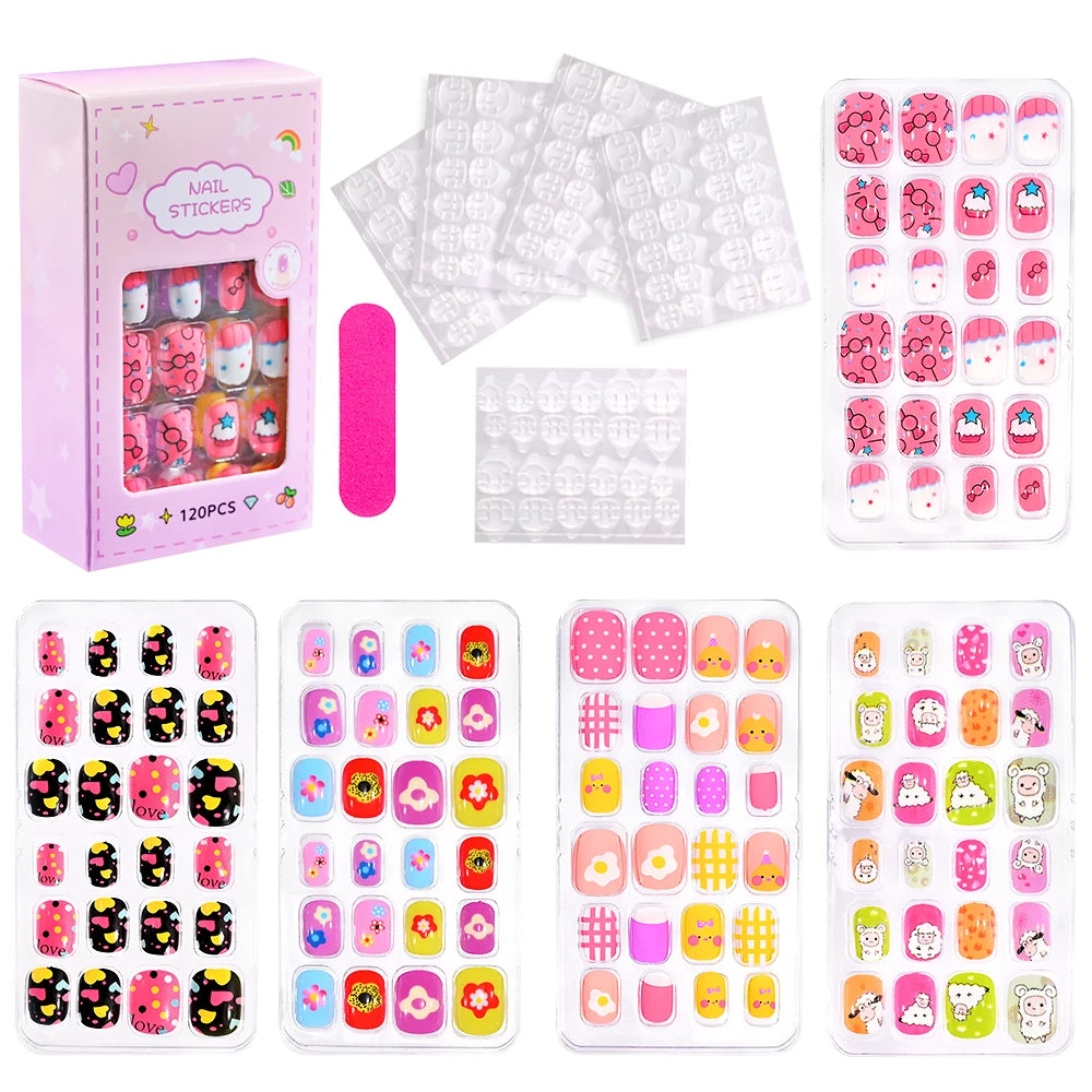 GlamTiny™ – 520 Sparkly Nail Stickers for Creative Kids 💅