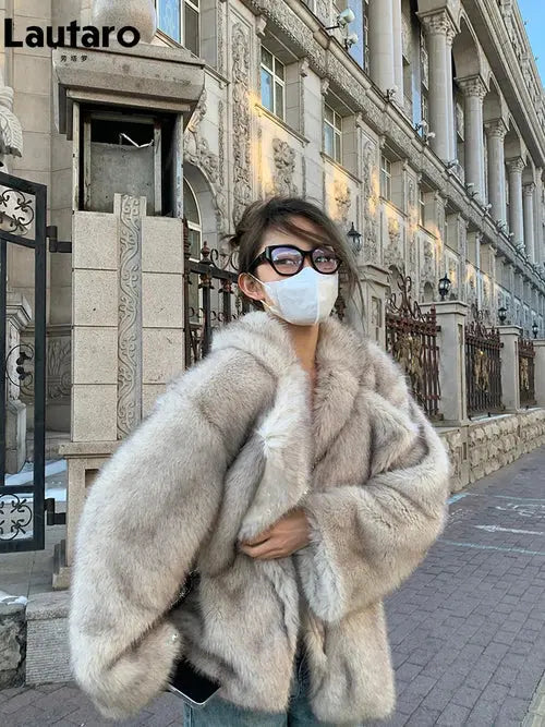 Lautaro Autumn Winter Oversized Loose Casual Luxury Soft Thick Warm AliExpress