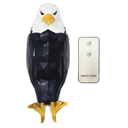 Bald Eagle Wall Light, Wall Mounted Eagle Lamp for Bedroom, Living Room, Hallway, Battery Operated Eagle Light