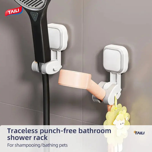 TAILI 2PCS Shower Head Holder Removable No-drill Shower Head Reusable