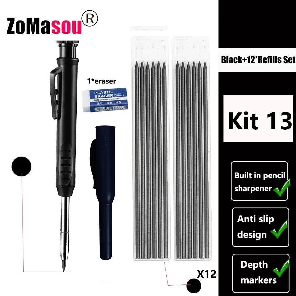 PrecisionMark Carpenter Pencil: Sharp Lines, Every Time! Zomasou Factory Store