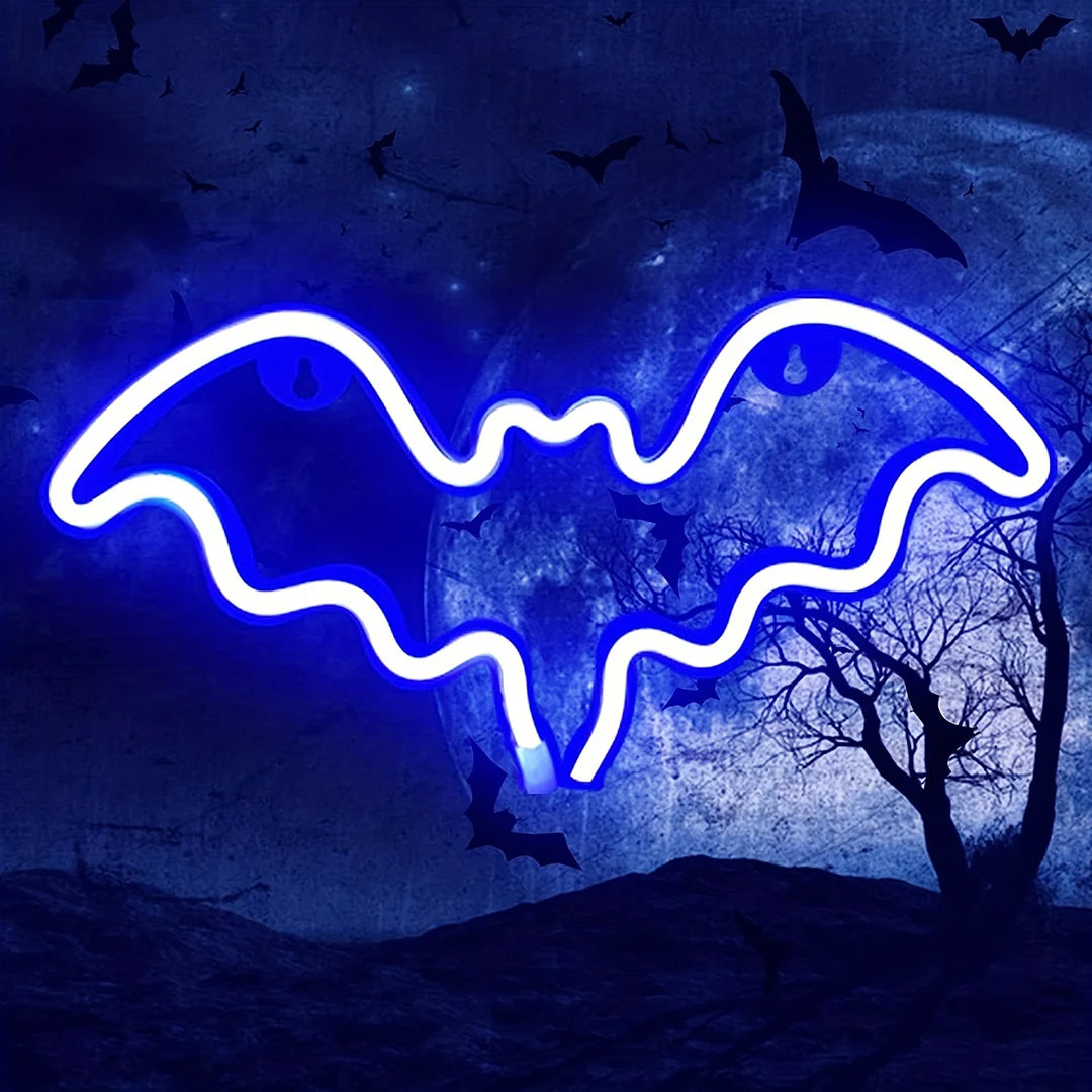 Halloween Led Neon Sign, Party Wall Art Decoration, Horror Atmosphere, Signature Neon Pendant, Room Night Light, USB or Battery Powered (Battery Not Included)