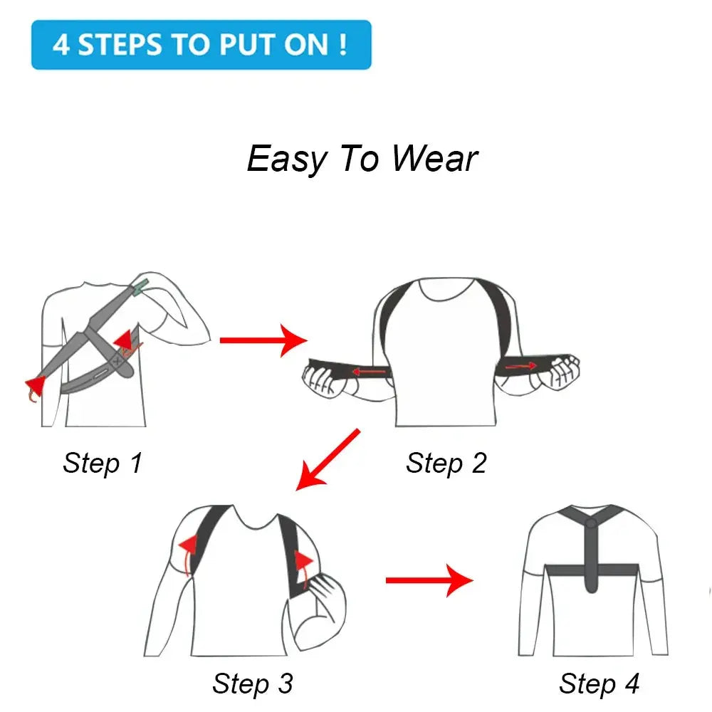 Back Posture Correction Belt Hunchback Corrector Adult Men and Women Sitting Posture Correction Belt Shoulder Straight Back Stone's Store