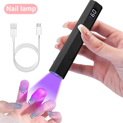 YIKOOLIN Mini Nail Lamp with LED Display Portable Mini UV Light for Gel Nails with 2 Timers Fast Charging Small UV Light YIKOOLIN Official Store