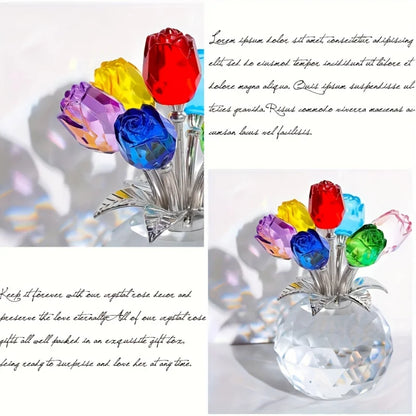 CrystalBloom™ Rose Figurine 🌹✨ — Timeless Beauty in Glass