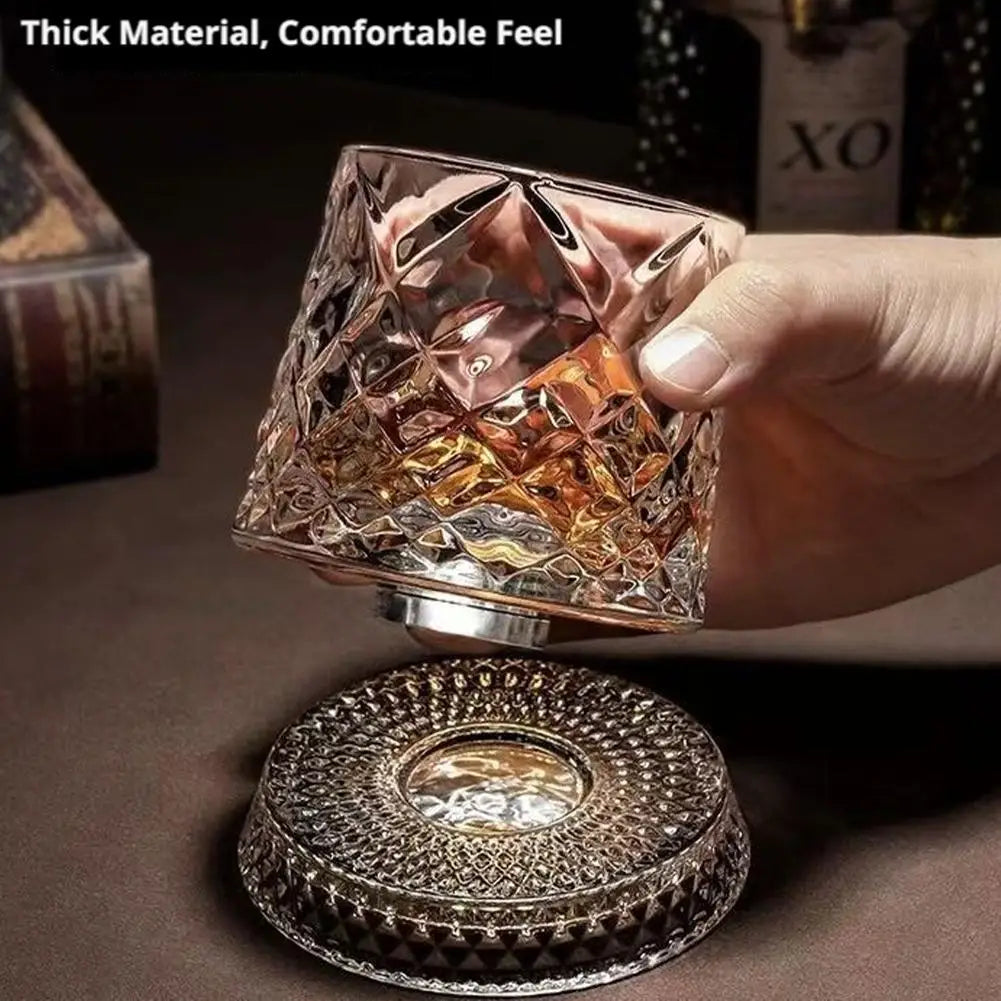 SpinSip™ Whiskey Glass 🥃✨ — Smooth Swirl, Rich Flavor