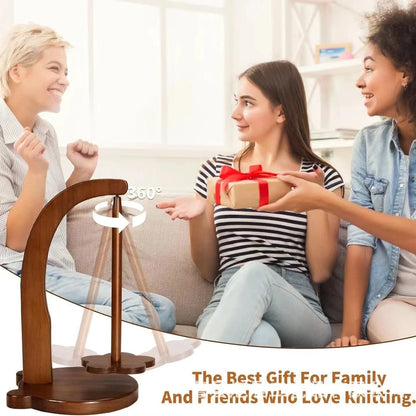 Tidy Your Threads: Elegant Wooden Yarn Spool Rack New life 88 Store
