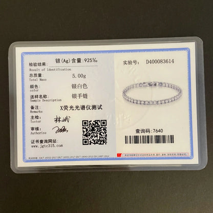  Lihong S925 Sterling Silver Bracelet Zirconia Tennis Ball Women