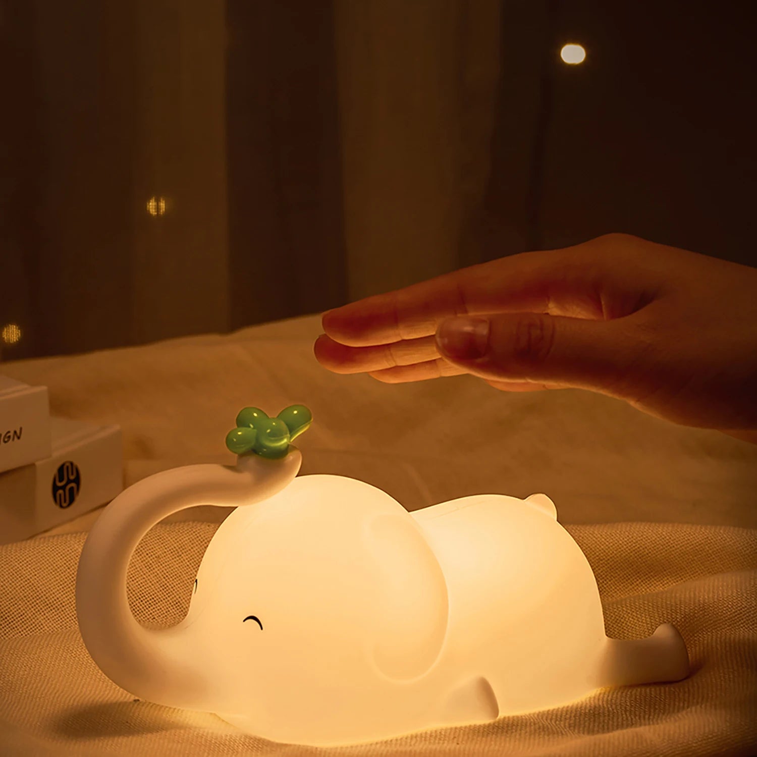 Cute Silicone Night Lights Sheep Cartoon Bedroom Lamp for Children's