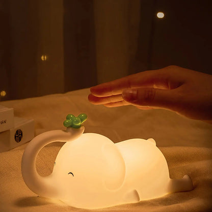 Cute Silicone Night Lights Sheep Cartoon Bedroom Lamp for Children's