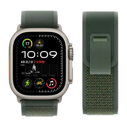 For Apple Watch Series 10 46mm Nylon Loop Magnetic Buckle Watch Band(Smoke Purple) Elegant-Straps Store