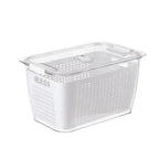 Clear Fresh-Keeper Box – Drain Basket for Veggies & Fruits!