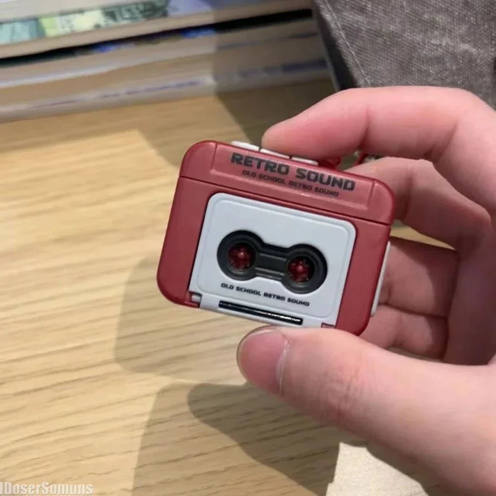 Mini Retro Tape Recorder Keychain – Vintage Vibes on the Go! 74SS0 Home Store Store