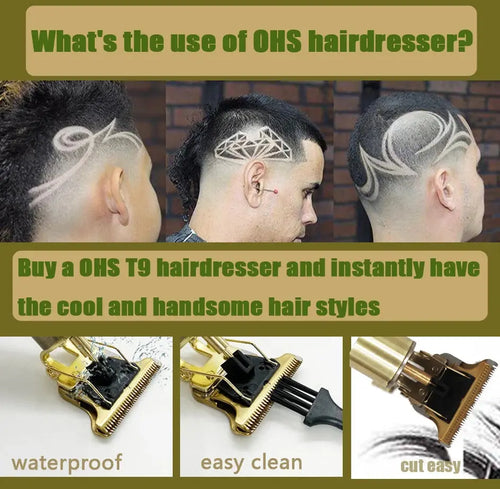 Affordable T9 Cordless Hair Clippers for Men - Compact & Quiet Grooming Tool AliExpress