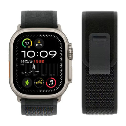 For Apple Watch Series 10 46mm Nylon Loop Magnetic Buckle Watch Band(Smoke Purple) Elegant-Straps Store