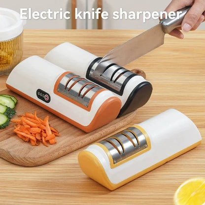 Kitchen Electric Knife Sharpener Multifunctional Automatic Professional 4 Gears Electric Knife Sharpener Kitchen Accessories