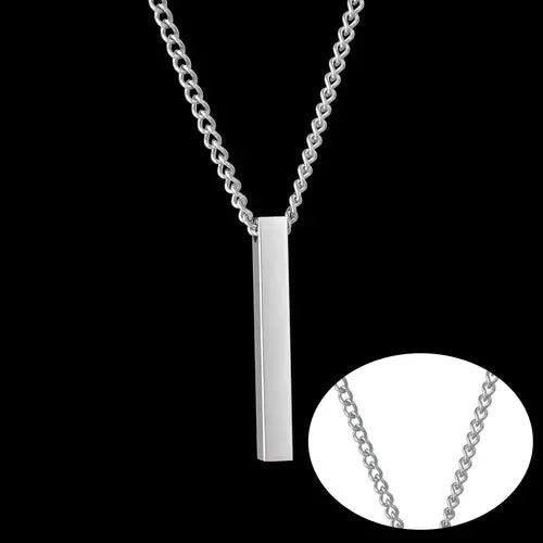 Atoztide New Engraved Date Necklaces Name for Women Stainless Steel