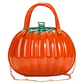 Bolso de mujer Bolso cruzado de calabaza Bandolera de piel sintética Novedoso monedero de calabaza con cremallera Correa ajustable Bolso divertido de Halloween