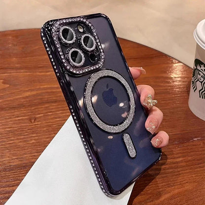 Glitter Diamond Transparent Case For iPhone 16 Series Yaolanhu Store