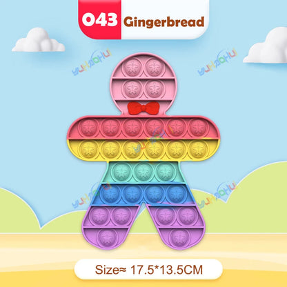 Rainbow Pop Push Bubblle Fidget Anti Stress Relief Toys for Adult Children Special Needs Sensory Toys Interactive Toys for Kids Stone's Store