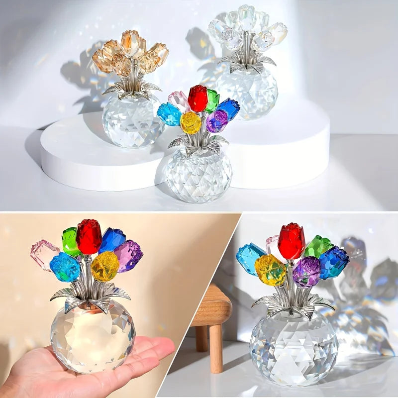 CrystalBloom™ Rose Figurine 🌹✨ — Timeless Beauty in Glass