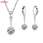 .925 Sterling Silver 1/4 Cttw Miracle Set Diamond Floral Cluster 18" Pendant Necklace for Women (I-J Color, I1-I2 Clarity)
