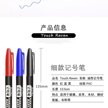 Permanent Marker Pen Manga Drawing Markers Black Blue Red Waterproof Ink Sketch Pens Stationery Art School Supplies Tiptop Co., LTD.