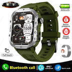 2024 New For Xiaomi Military Smart Watch Men IP68 5ATM Outdoor Sports Fitness Tracker Health Monitor 1.96" BT Call Smartwatch