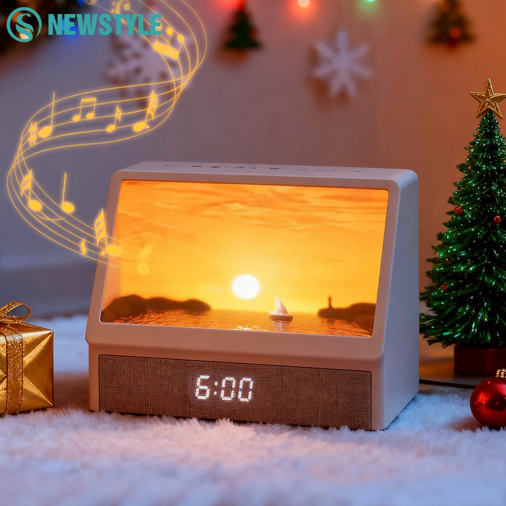 SunGlow™ Wake-Up Lamp 🌅 — Sunrise Light & Soothing Sleep Sounds