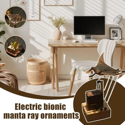 WaveGlide™ – Handcrafted Wooden Manta Ray in Motion 🌊✨