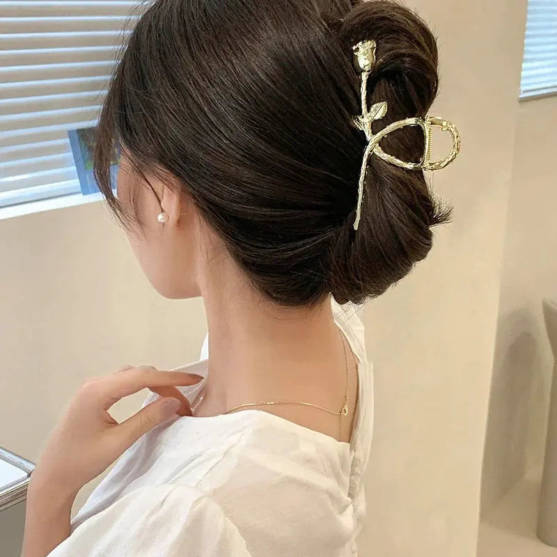 Hair clip, ART839, gold color Scarlet Chaos