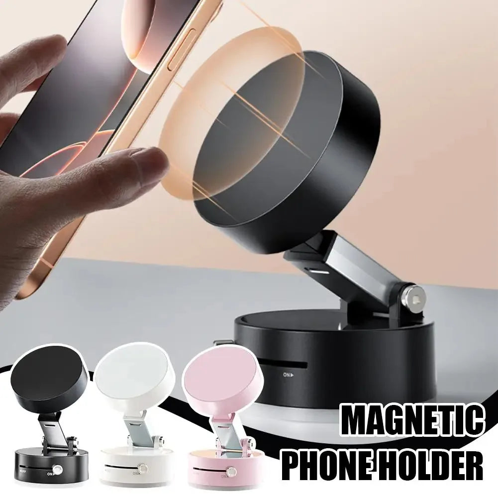 Stick & Fold: Portable Vacuum Magnetic Phone Holder