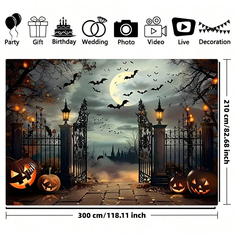1pc country old house banner, suitable for Halloween parties, indoor and outdoor decoration, theme parties, anniversaries.