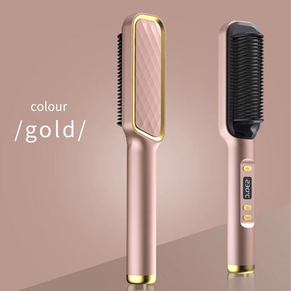 Electric Hot Comb Multifunctional Straight Hair Straightener Comb Negative Ion Anti-Scalding Styling Tool Straightening Brush Stone's Store