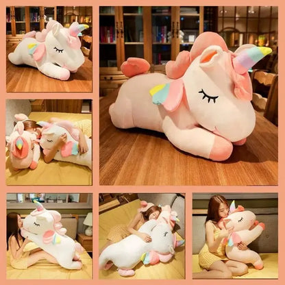 Creative Angel Unicorn Doll Cute Rainbow Pony Plush Toy Girly Heart