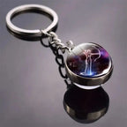 12 Constellation Keychain with Luminous Time Stone Pendant - Creative Fashion Accessory Gift Shop1103314747 Store