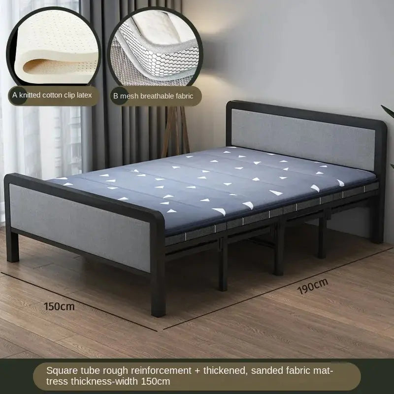 *Folding Bed Double Home Simple Rental House Noon Break Bed Office AliExpress
