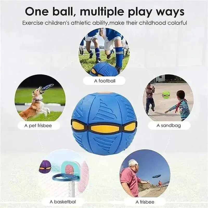 Blue Flying Saucer Ball Outdoor Parent Child Toy Foot Magic