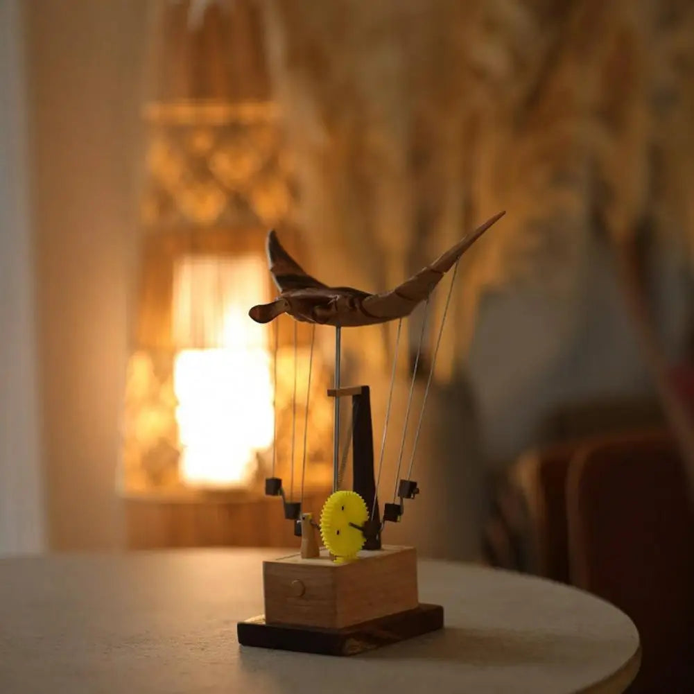 WaveGlide™ – Handcrafted Wooden Manta Ray in Motion 🌊✨