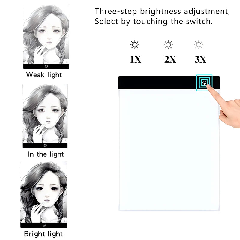 A4 Led Drawing Copy Board Kids Toy To Draw Tablet 3 Level Dimmable AliExpress