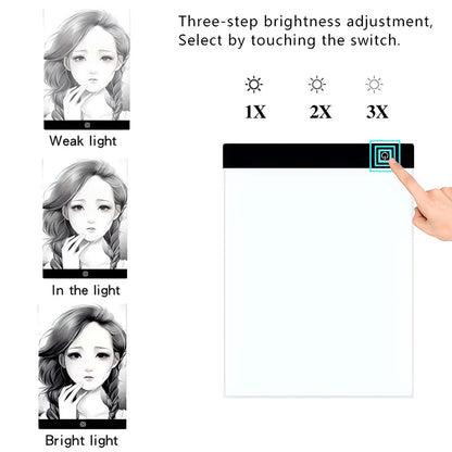A4 Led Drawing Copy Board Kids Toy To Draw Tablet 3 Level Dimmable AliExpress