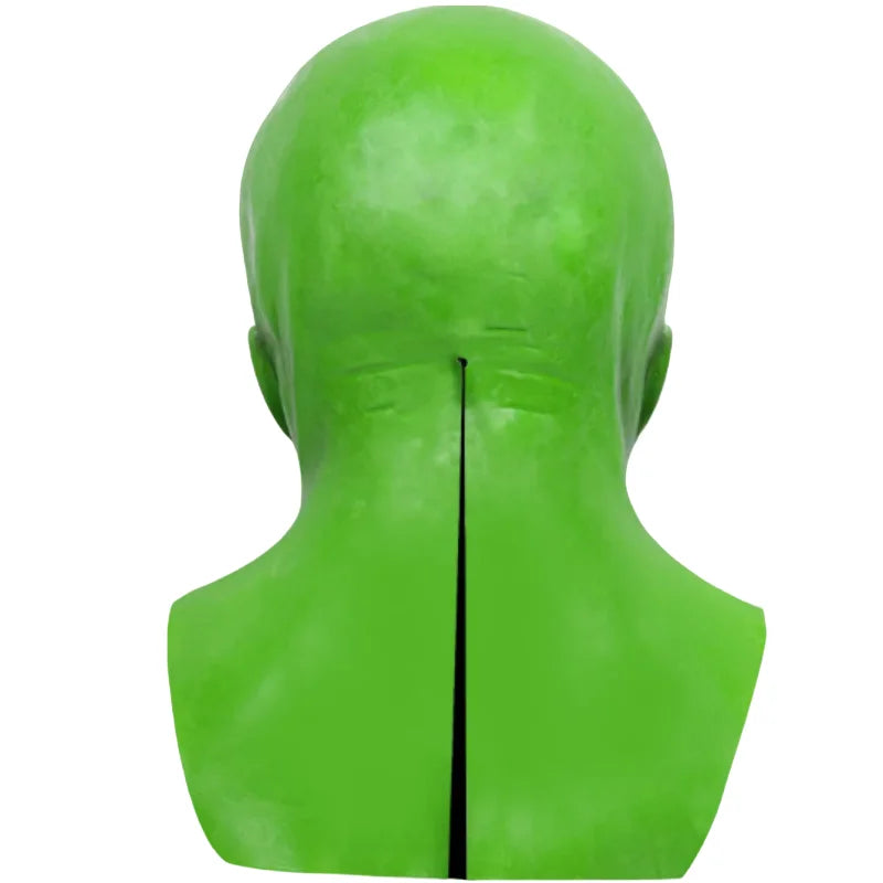 Máscaras de extraterrestre verde OVNI, disfraz de alienígena de terror para fiesta de Halloween, tocado de látex, accesorios divertidos para fiesta de disfraces de terror para adultos